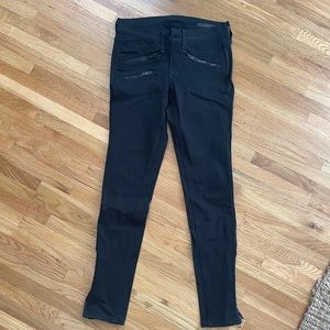 NWOT Rag & Bone black zipper low rise jeans, size 25